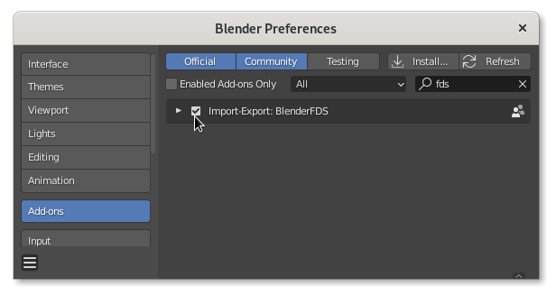 Install - BlenderFDS