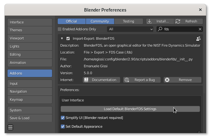 Install - BlenderFDS
