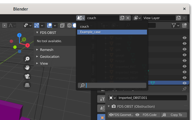 Quickstart - BlenderFDS