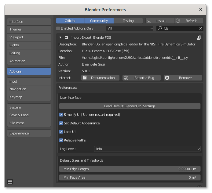 Quickstart - BlenderFDS